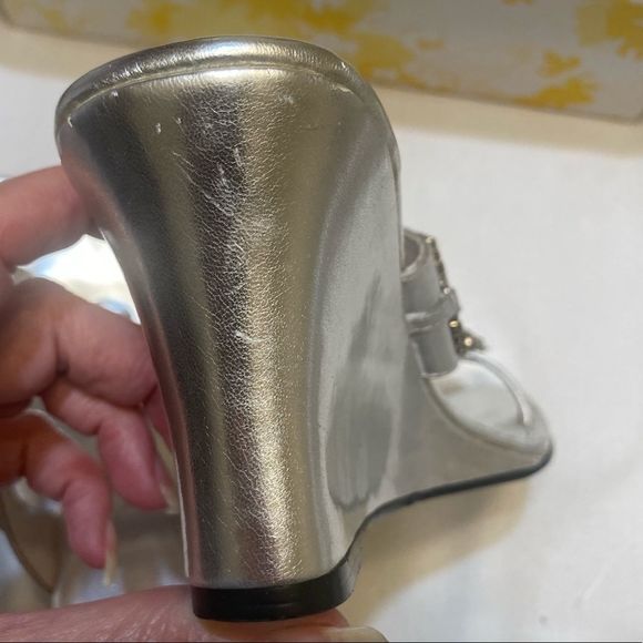 Yellowbox “Maverick” Silver Wedge Sandals - Picture 8 of 8